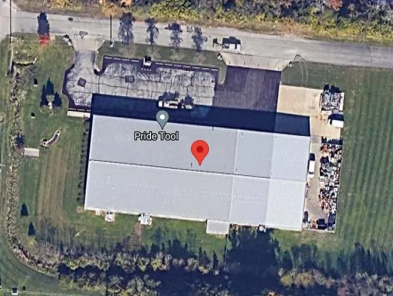 About us Aerial view of the Pride Tool Machine Shop and Manufacturing plant in Cincinnati Ohio.