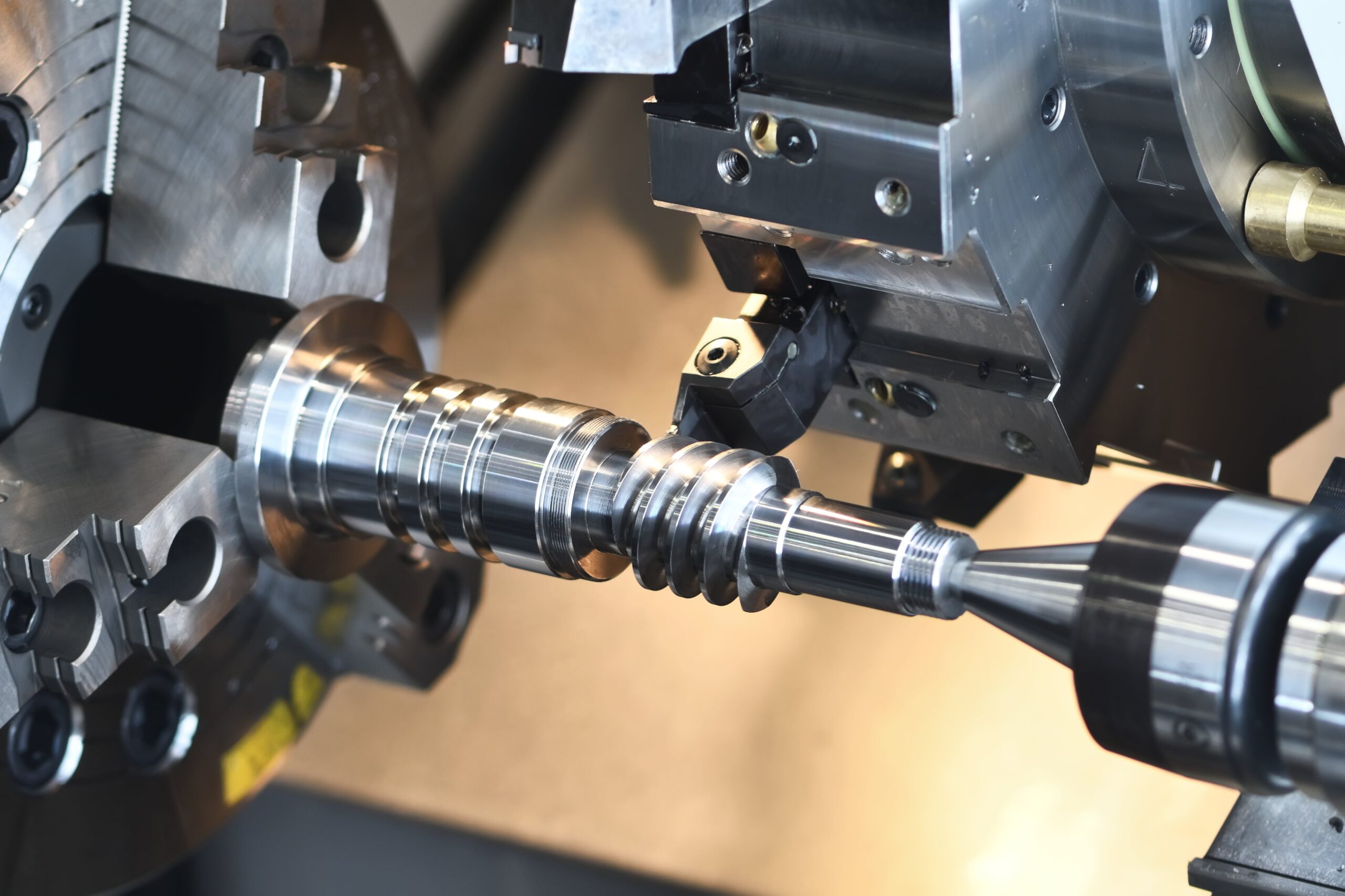 Machine shop milling machine using CNC programming to produce highly specialized parts.